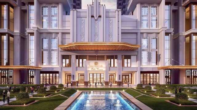 Hero Homes The Palatial night view with high-rise towers and city lights