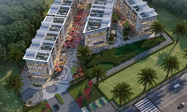 Aerial view of Aarize South Drive SCO Plots in Sector 69 Gurgaon