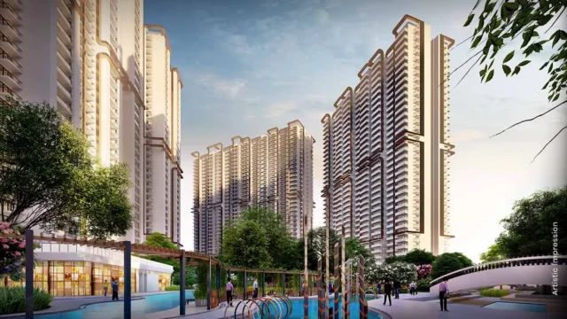 High-rise luxury towers and landscaped podium at M3M Capital Sector 111