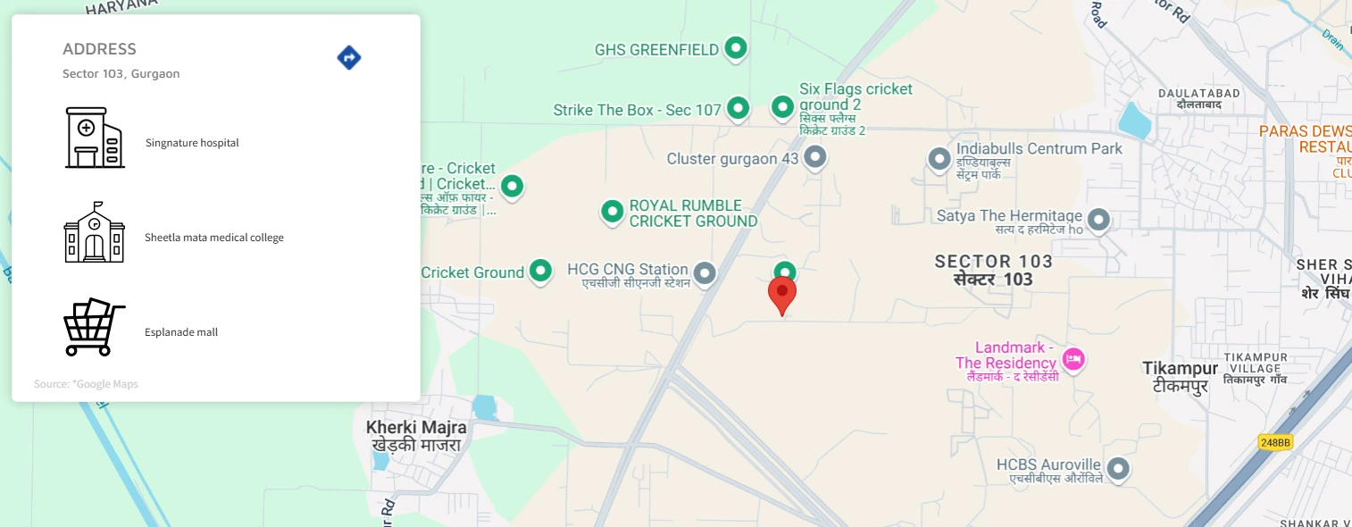 Godrej Vrikshya Sector 103 Location Map Dwarka Expressway