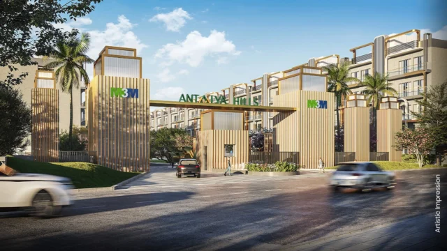 M3M Antalya Hills grand entrance gate Sector 79 Gurgaon low-rise luxury floors