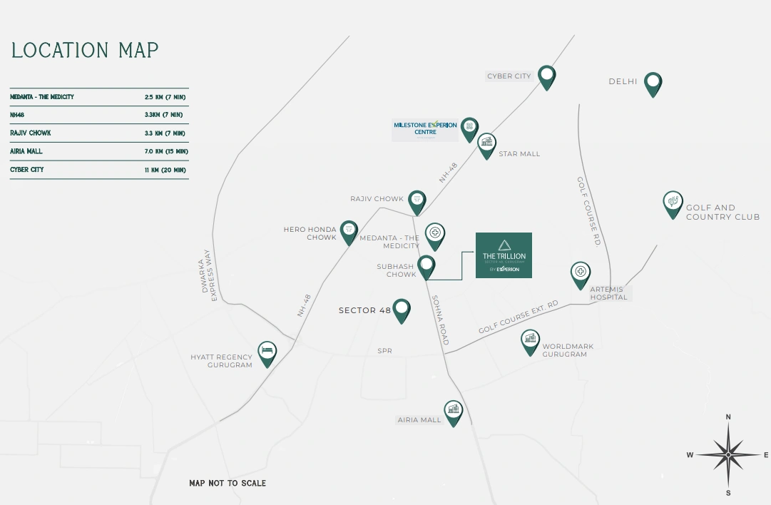 Experion The Trillion Sector 48 Location Map