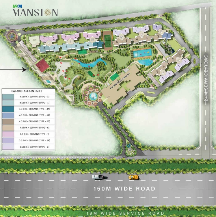 M3M Mansion Sector 113 Apartment Types