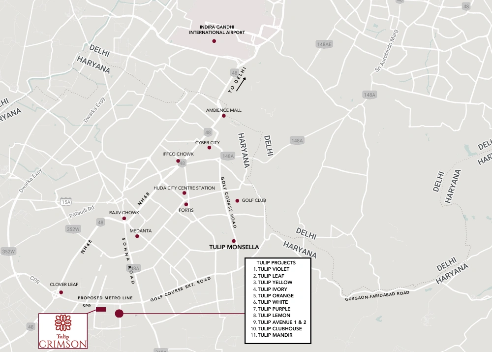 Tulip Crimson Sector 70 Location Map