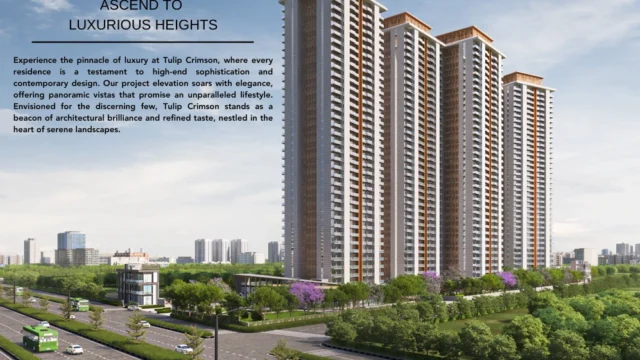 Tulip Crimson Ultra-Luxury Residential Towers in Sector 70 Gurgaon with Panoramic Views and High-Rise Architecture