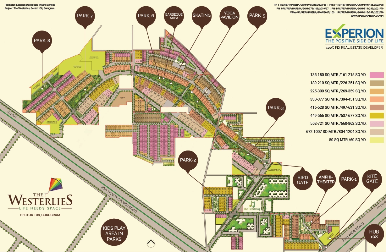 Plots and Villas at Experion The Westerlies Sector 108 Gurgaon