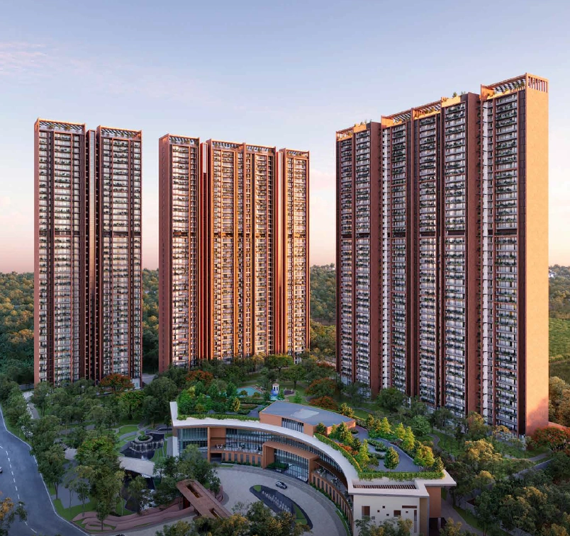 Sobha Aranya high-rise towers with clubhouse view at Sector 80 Gurgaon