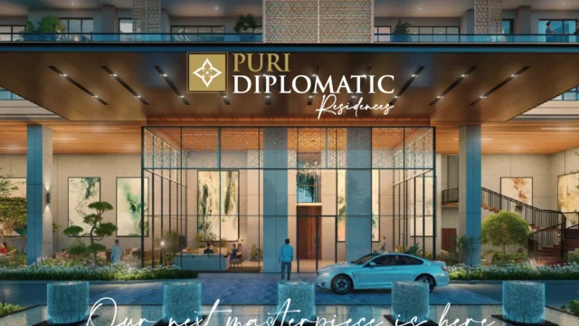 Grand entrance lobby of Puri Diplomatic Residences Sector 111 Gurgaon