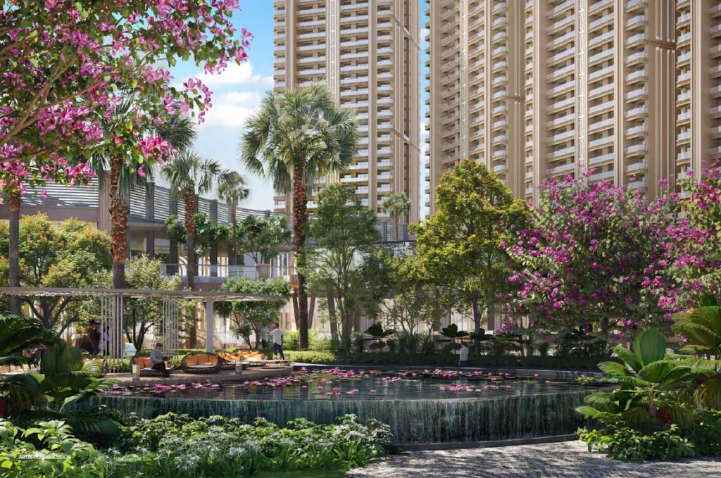 The Westin Residences Gurugram luxury towers with landscaped gardens and water features