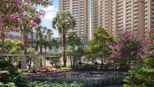 The Westin Residences Gurugram luxury towers with landscaped gardens and water features