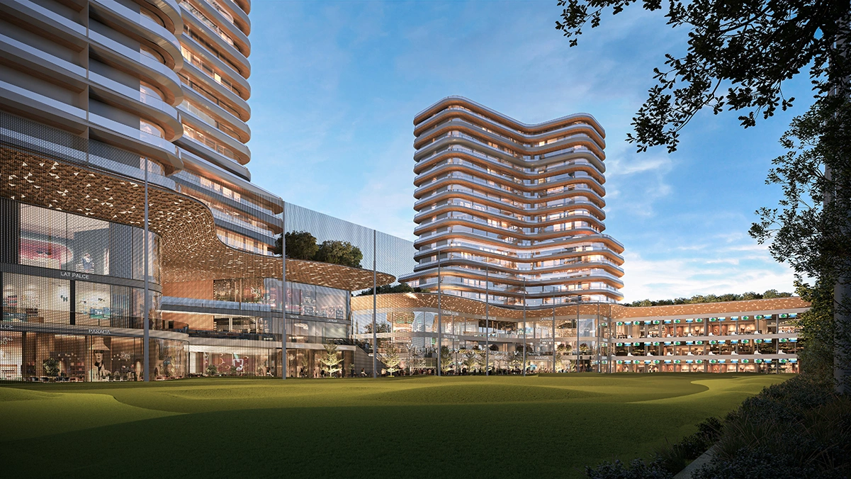 High-street commercial project with open plaza and shops in Sector 88A, Gurugram
