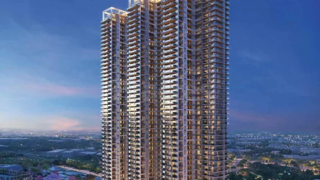 Arial top view of One Indiabulls Sector 104 project layout