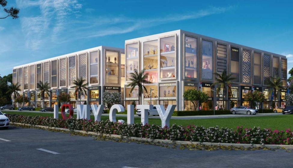 ROF Insignia Mart commercial retail project street view with branded outlets in Sector 93 Gurgaon