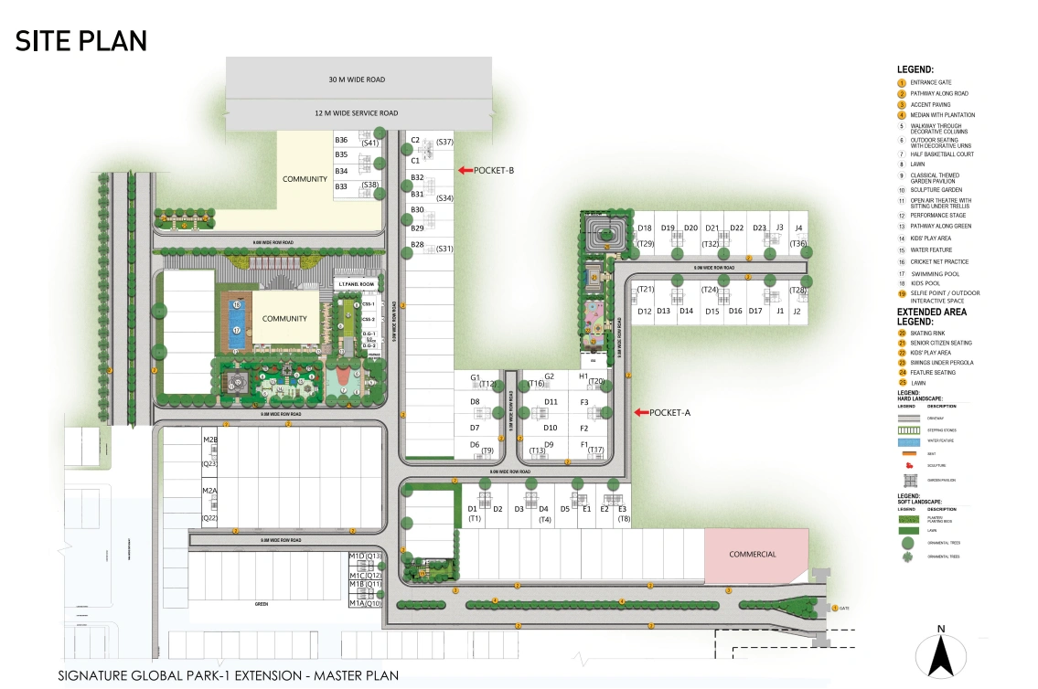 Signature Global Park site plan Independent Floors Sector 36 Sohna