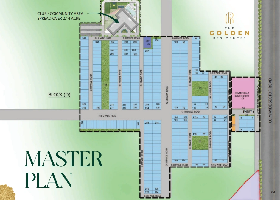 3 BHK Independent Floors at The Golden Residences Sector 9 IMT Manesar Master Plan