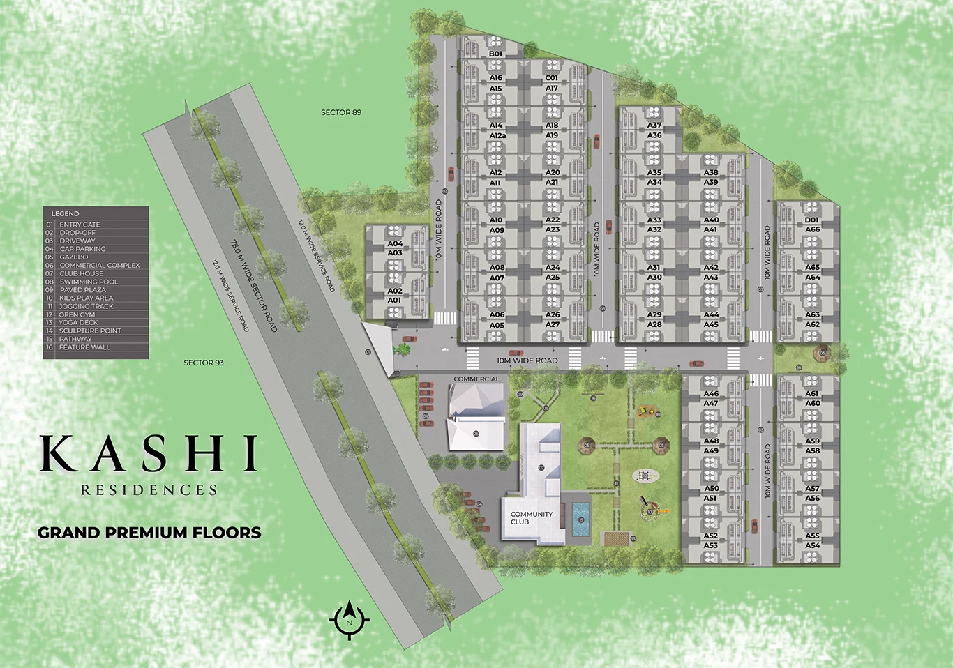 3BHK + Servant Independent Floors at Ganga Kashi Residences Gurugram Master Plan