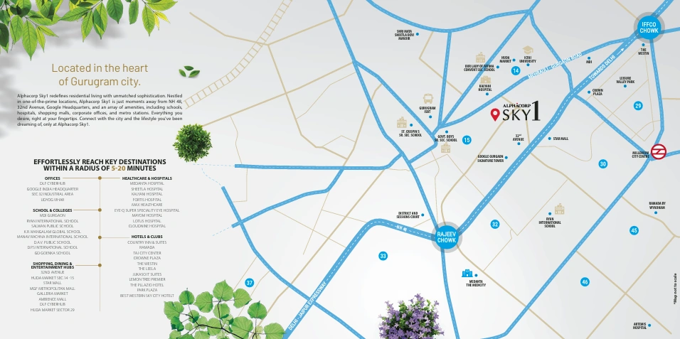 Alpha Corp Sky1 Sector 15 Gurugram Location Map