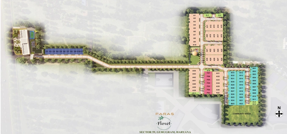 Paras Floret Sector 59 Gurugram Independent Floors Master Plan