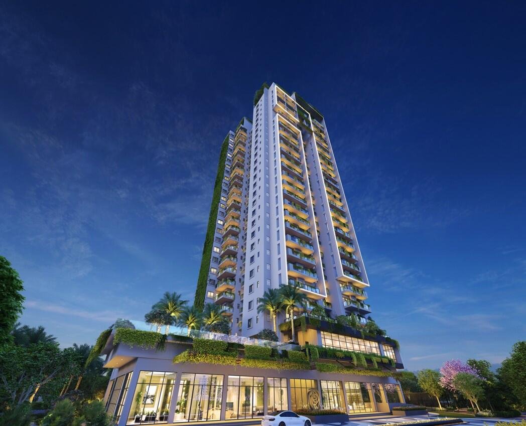 Evening view of ALPHACORP SKY1 Sector 15 Gurugram luxury high-rise tower