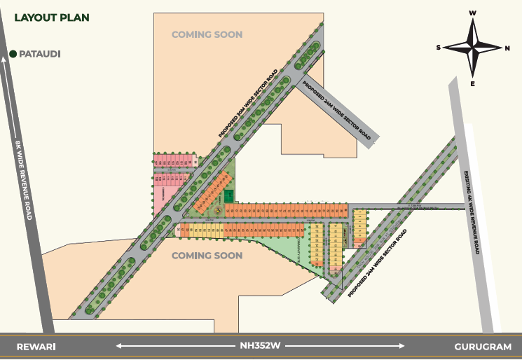 Palm Drive Residential Plots in Sector 2 & 3 Pataudi, Gurugram
