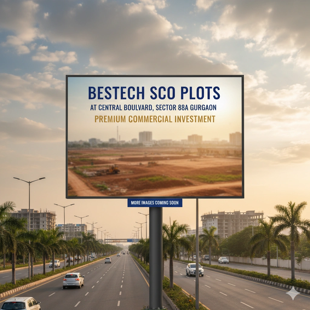 Bestech SCO Plots at Central Boulevard Sector 88A Gurgaon – premium commercial investment opportunity near Dwarka Expressway.