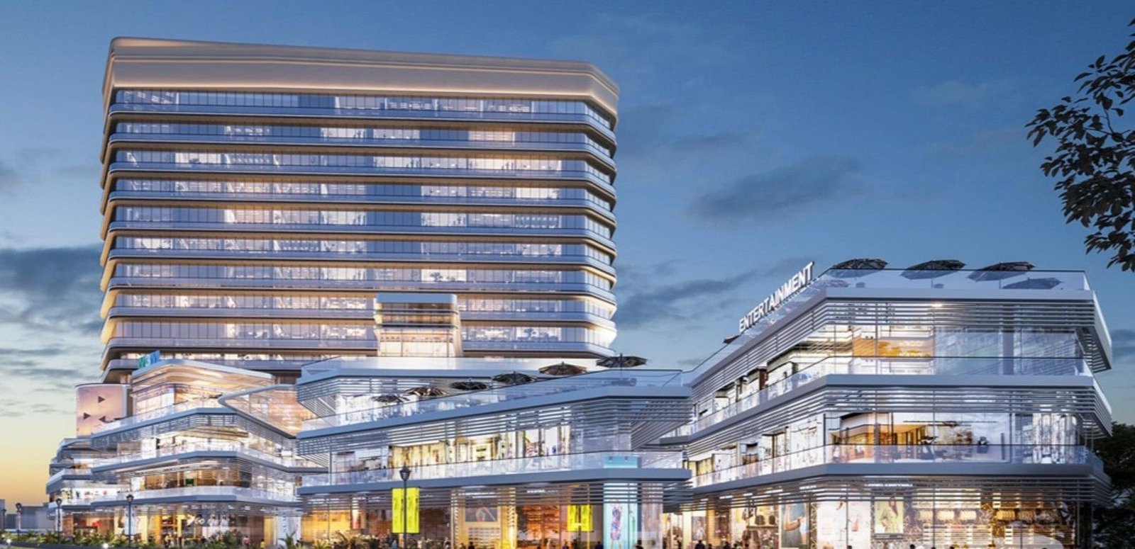 Vista Centre Sector 89 Gurugram commercial tower exterior – modern retail and office building