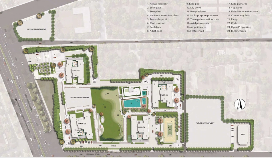 Emaar Urban Oasis Sector 62 masterplan layout